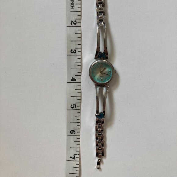 Vintage 725 Blue Butterfly Stainless Steel Watch - Picture 4 of 4
